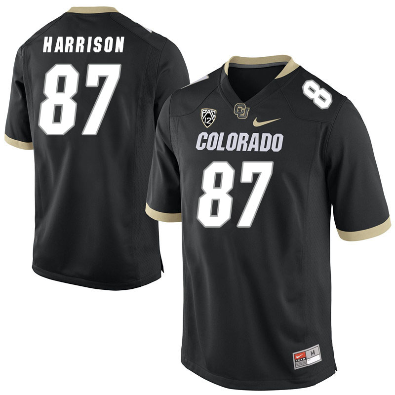 Men #87 Michael Harrison Colorado Buffaloes College Football Jerseys Stitched Sale-Black